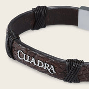 Pulsera para caballero en piel genuina de cocodrilo Joyería 