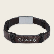 Pulsera para caballero en piel genuina de cocodrilo Joyería 