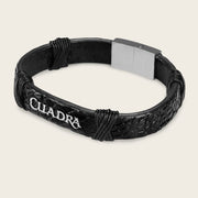 Pulsera para caballero en piel genuina de cocodrilo Joyería 