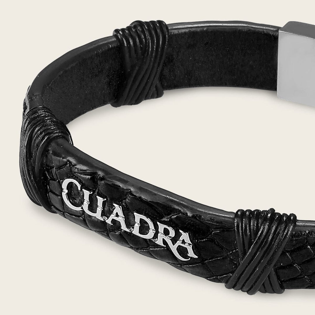 Pulsera para caballero en piel genuina de cocodrilo Joyería 