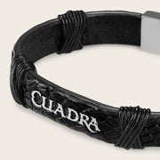 Pulsera para caballero en piel genuina de cocodrilo Joyería 