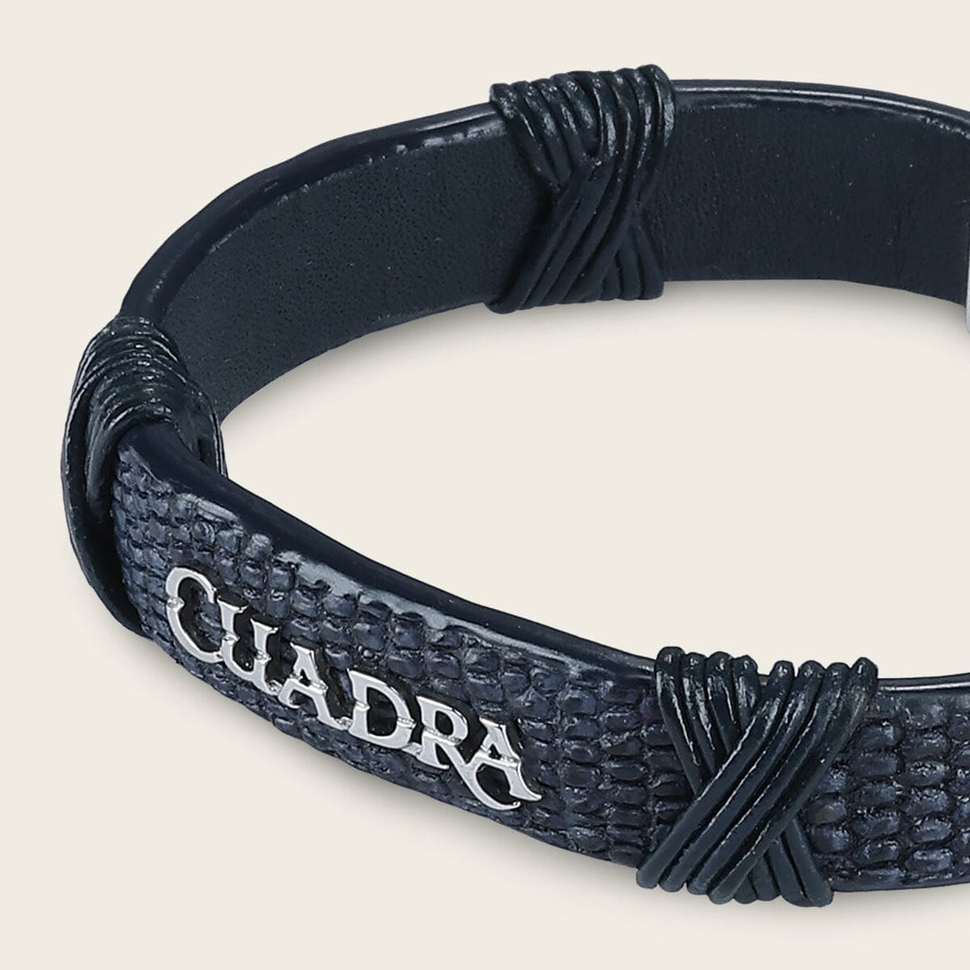 Pulsera en piel genuina de lizard para caballero Joyería 