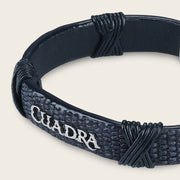 Pulsera en piel genuina de lizard para caballero Joyería 