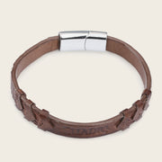 Pulsera en piel genuina de lizard para caballero Joyería 