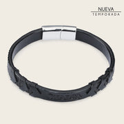 Pulsera en piel genuina de lizard para caballero Joyería 