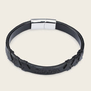 Pulsera en piel genuina de lizard para caballero Joyería 