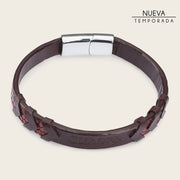 Pulsera en piel genuina de lizard para caballero Joyería 