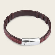 Pulsera en piel genuina de lizard para caballero Joyería 