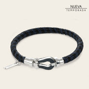 Pulsera en piel genuina de lizard para caballero