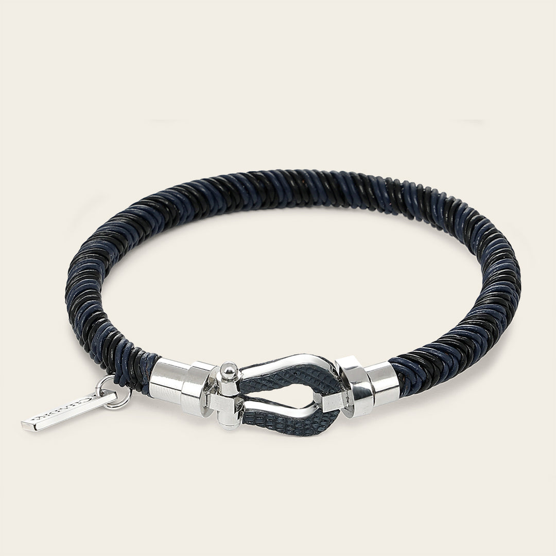 Pulsera en piel genuina de lizard para caballero