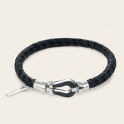 Pulsera en piel genuina de lizard para caballero