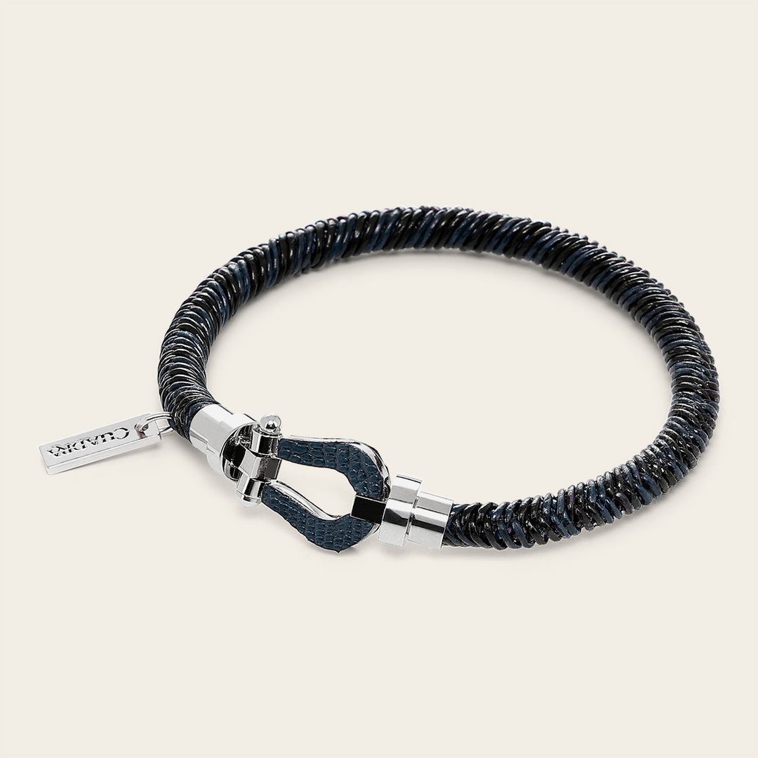 Pulsera en piel genuina de lizard para caballero