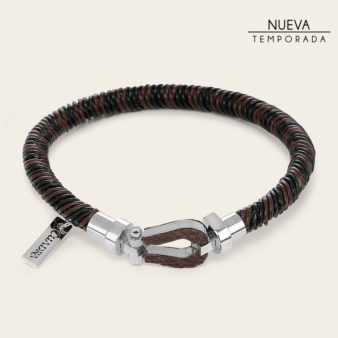 Pulsera en piel genuina de lizard para caballero