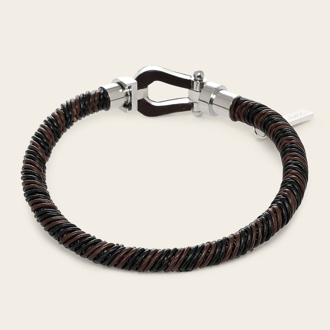 Pulsera en piel genuina de lizard para caballero