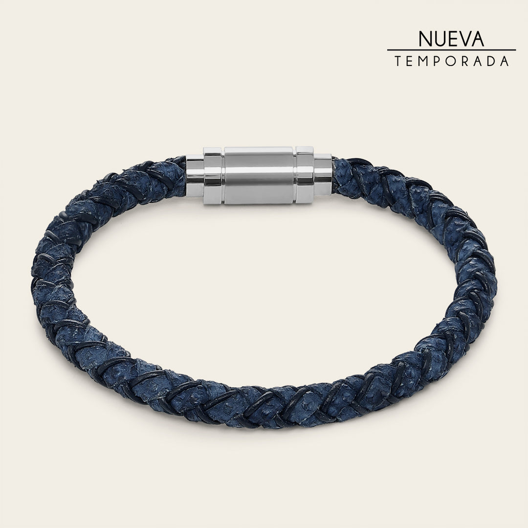 Pulsera en piel genuina de carunga para caballero