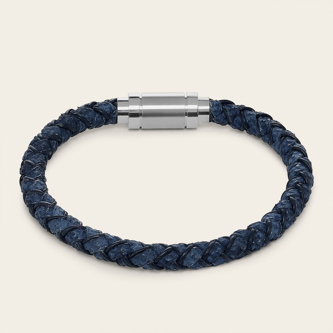 Pulsera en piel genuina de carunga para caballero