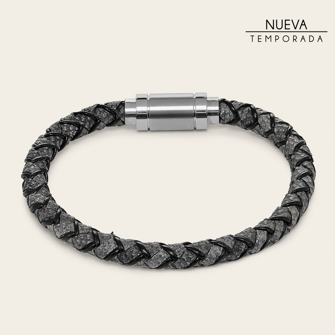 Pulsera en piel genuina de carunga para caballero