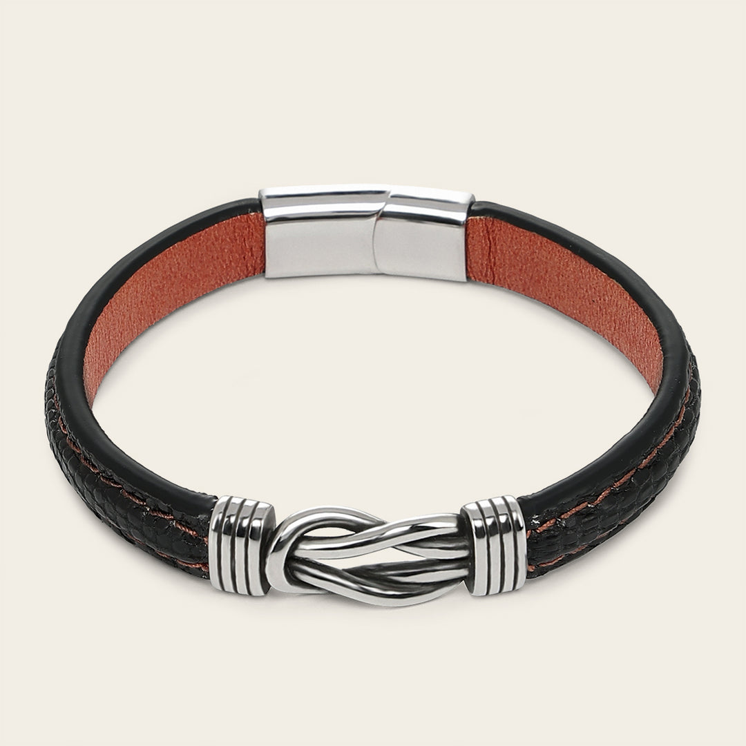 Pulsera en piel genuina de lizard para caballero