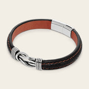 Pulsera en piel genuina de lizard para caballero