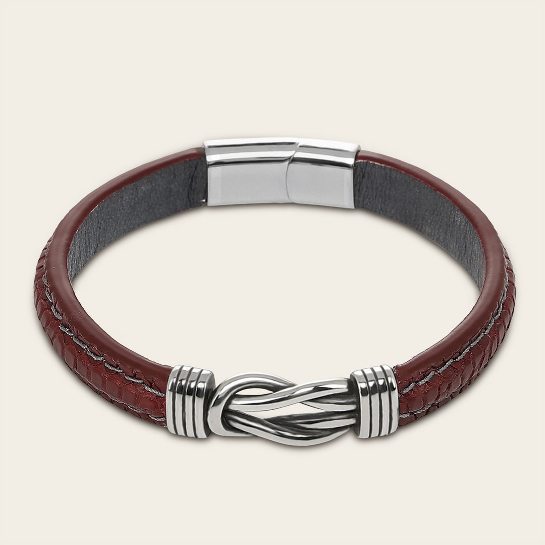Pulsera en piel genuina de lizard para caballero