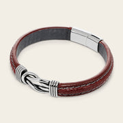 Pulsera en piel genuina de lizard para caballero