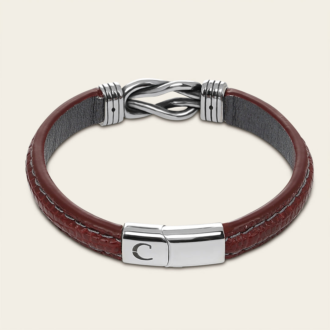 Pulsera en piel genuina de lizard para caballero