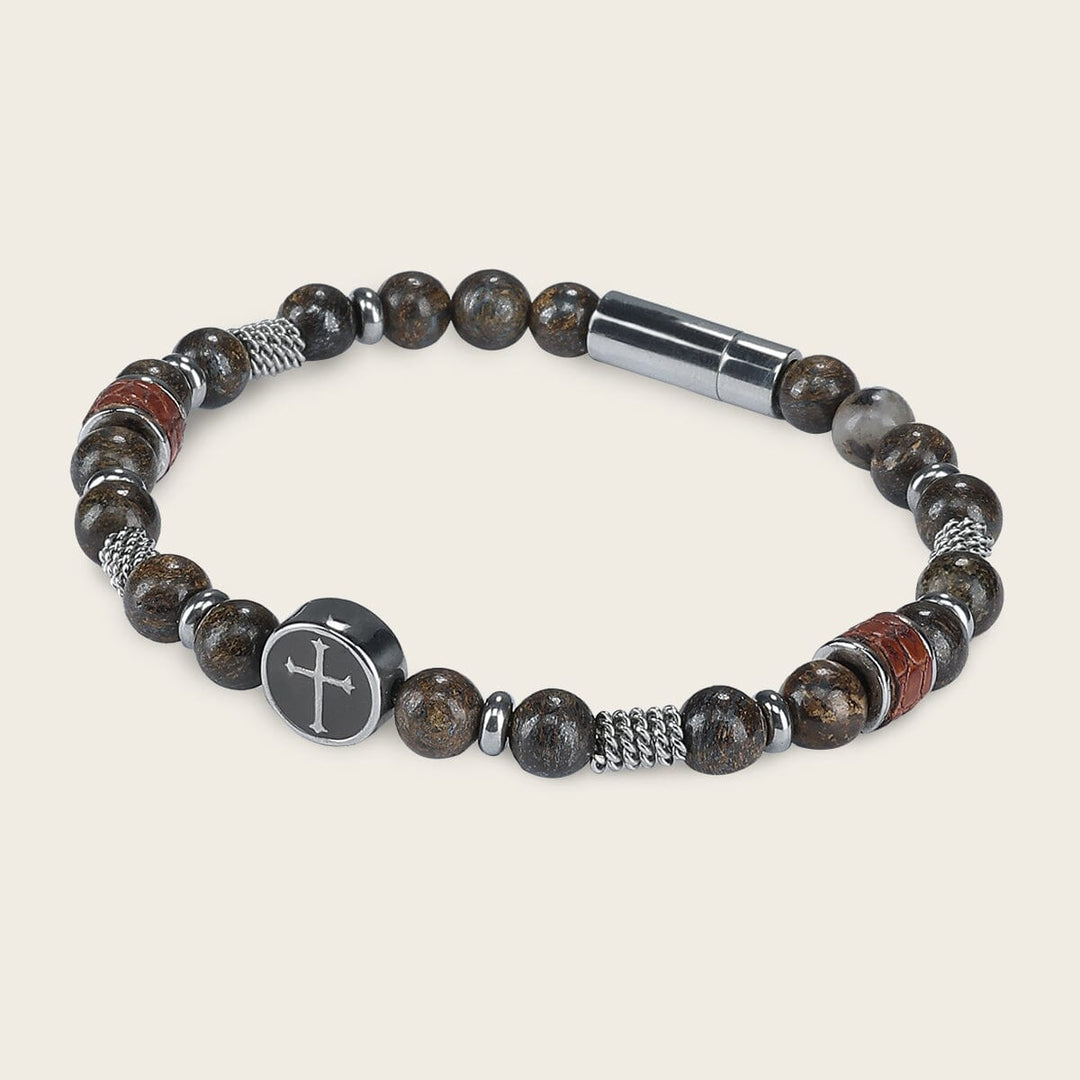 Pulsera para caballero en piel genuina de lizard Joyería 