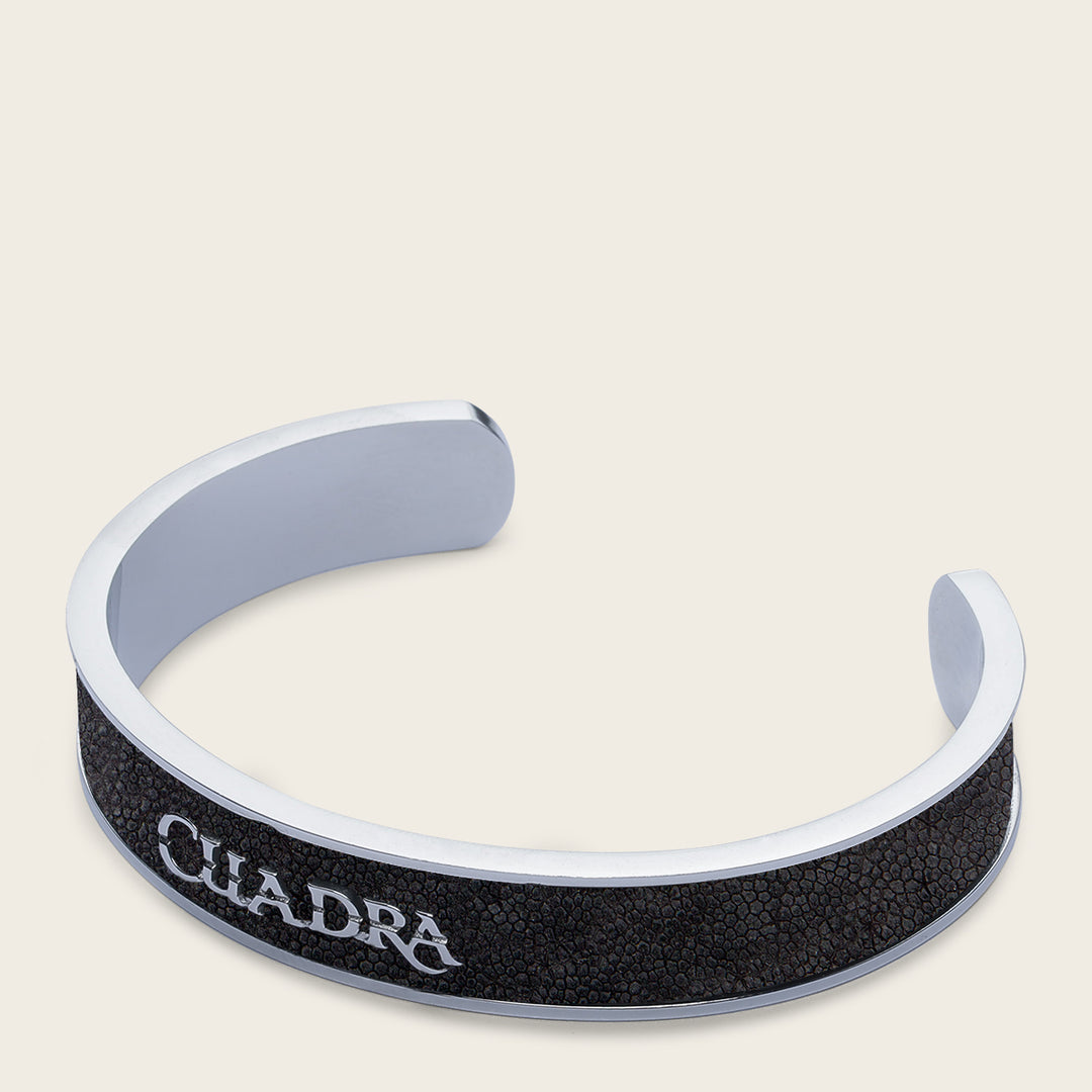 Pulsera Cuadra en piel de elefante para caballero