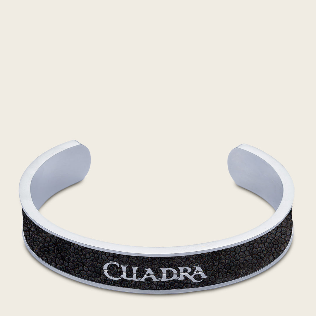 Pulsera Cuadra en piel de elefante para caballero