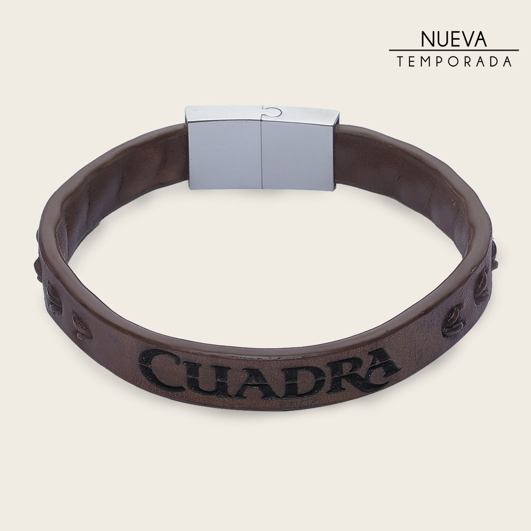 Pulsera en piel genuina para caballero