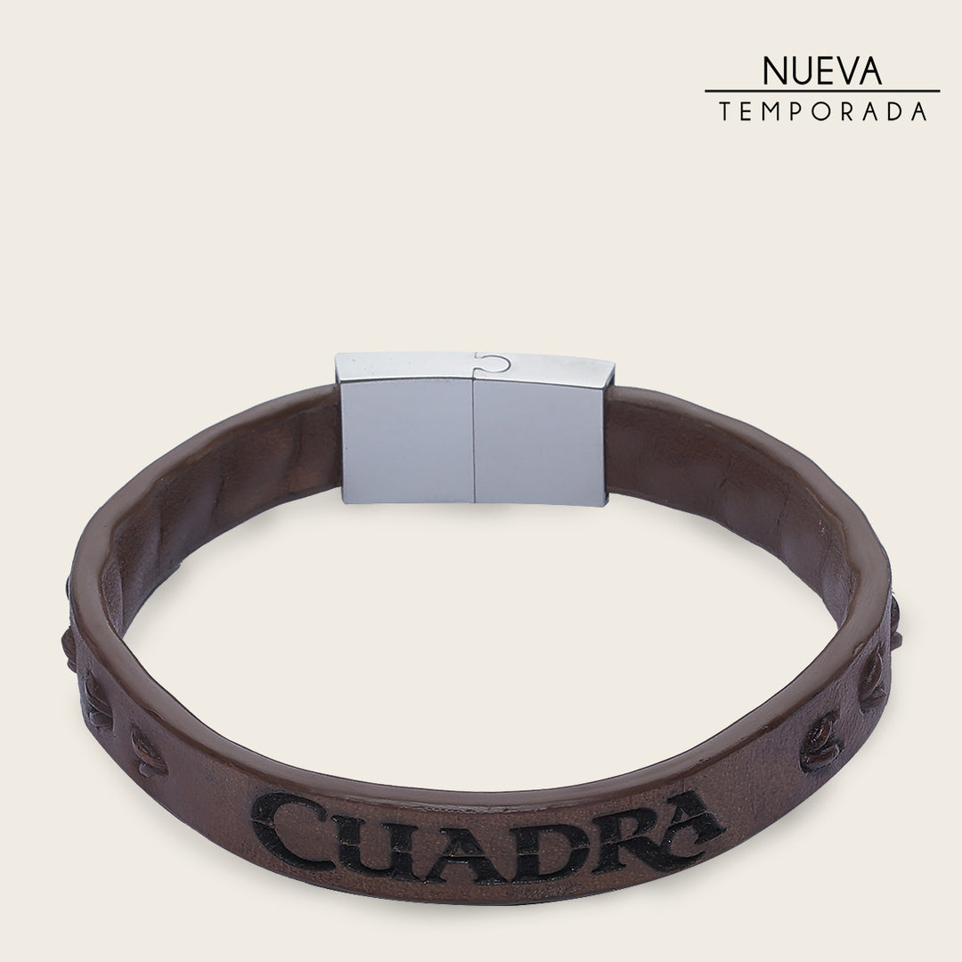 Pulsera en piel genuina para caballero