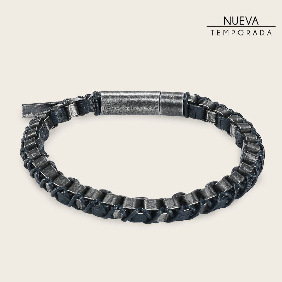 Pulsera en piel genuina de lizard para caballero Joyería 