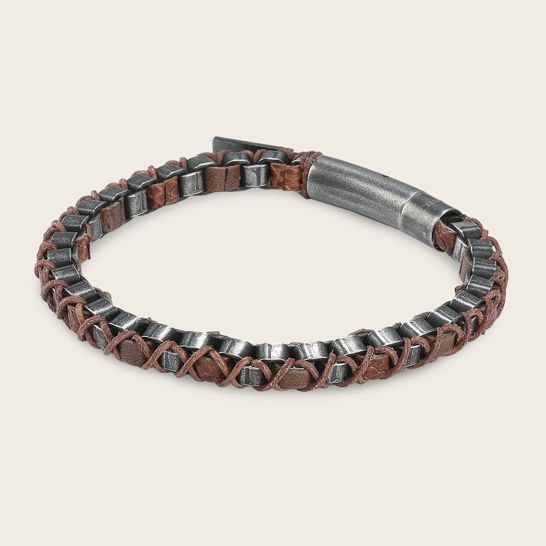 Pulsera en piel genuina de lizard para caballero Joyería 