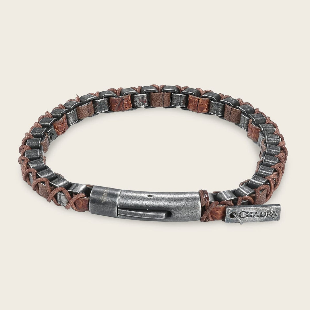 Pulsera en piel genuina de lizard para caballero Joyería 