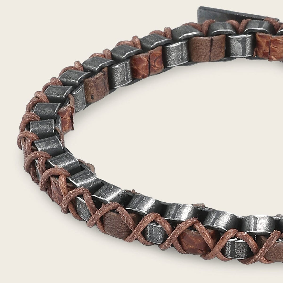 Pulsera en piel genuina de lizard para caballero Joyería 