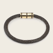 Pulsera en piel genuina de mantarraya para caballero Joyería 