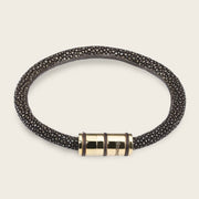 Pulsera en piel genuina de mantarraya para caballero Joyería 