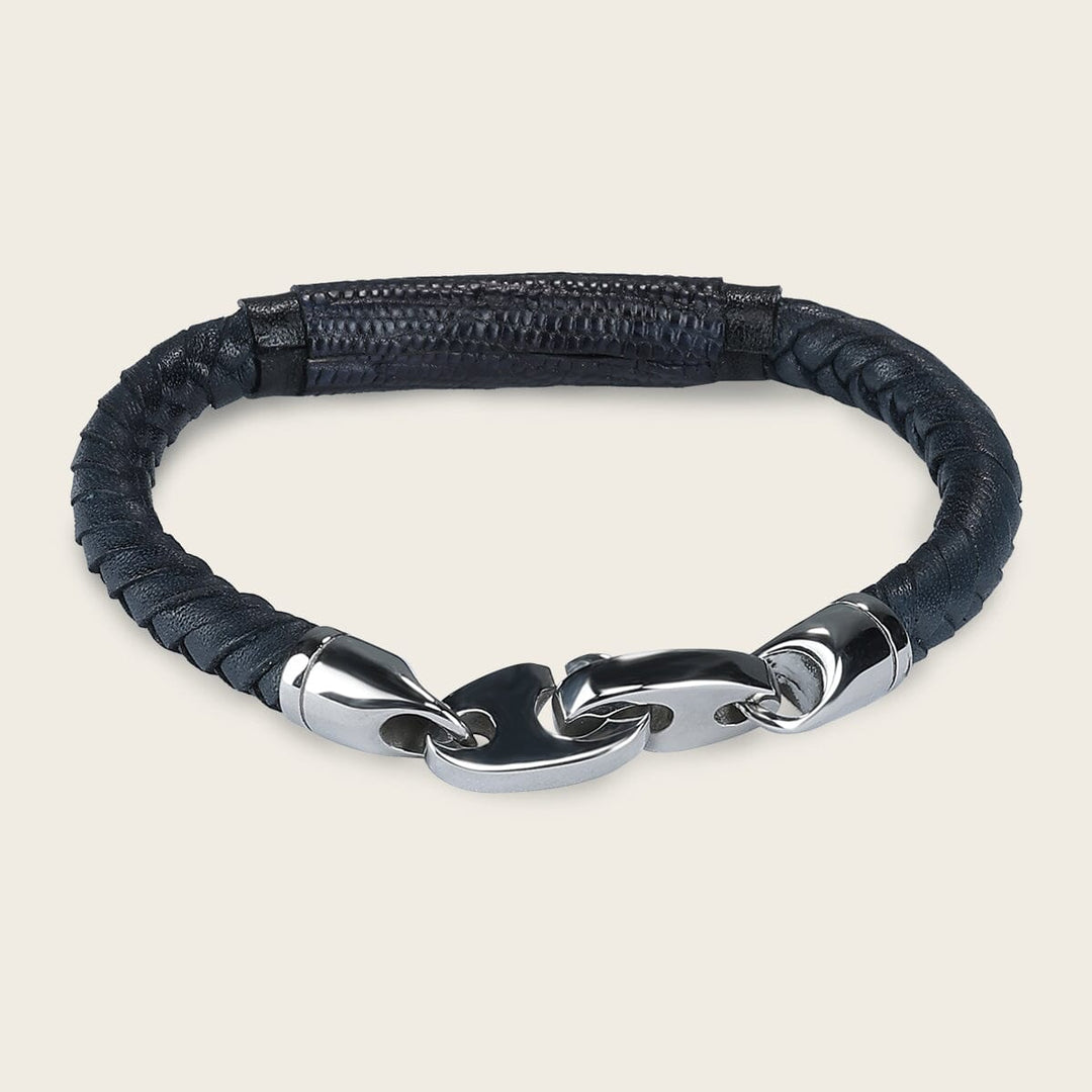 Pulsera para caballero en piel genuina de lizard Joyería 