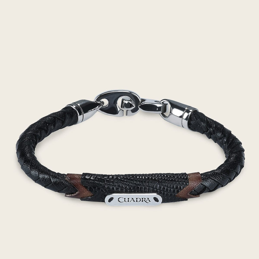 Pulsera para caballero en piel genuina de lizard Joyería 