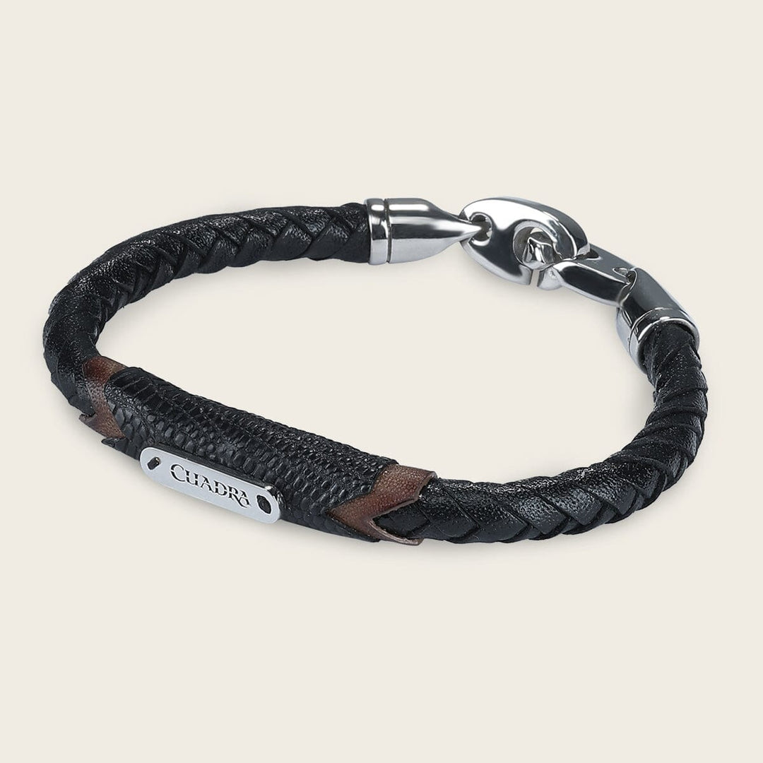 Pulsera para caballero en piel genuina de lizard Joyería 