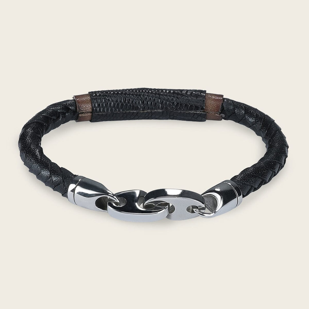 Pulsera para caballero en piel genuina de lizard Joyería 