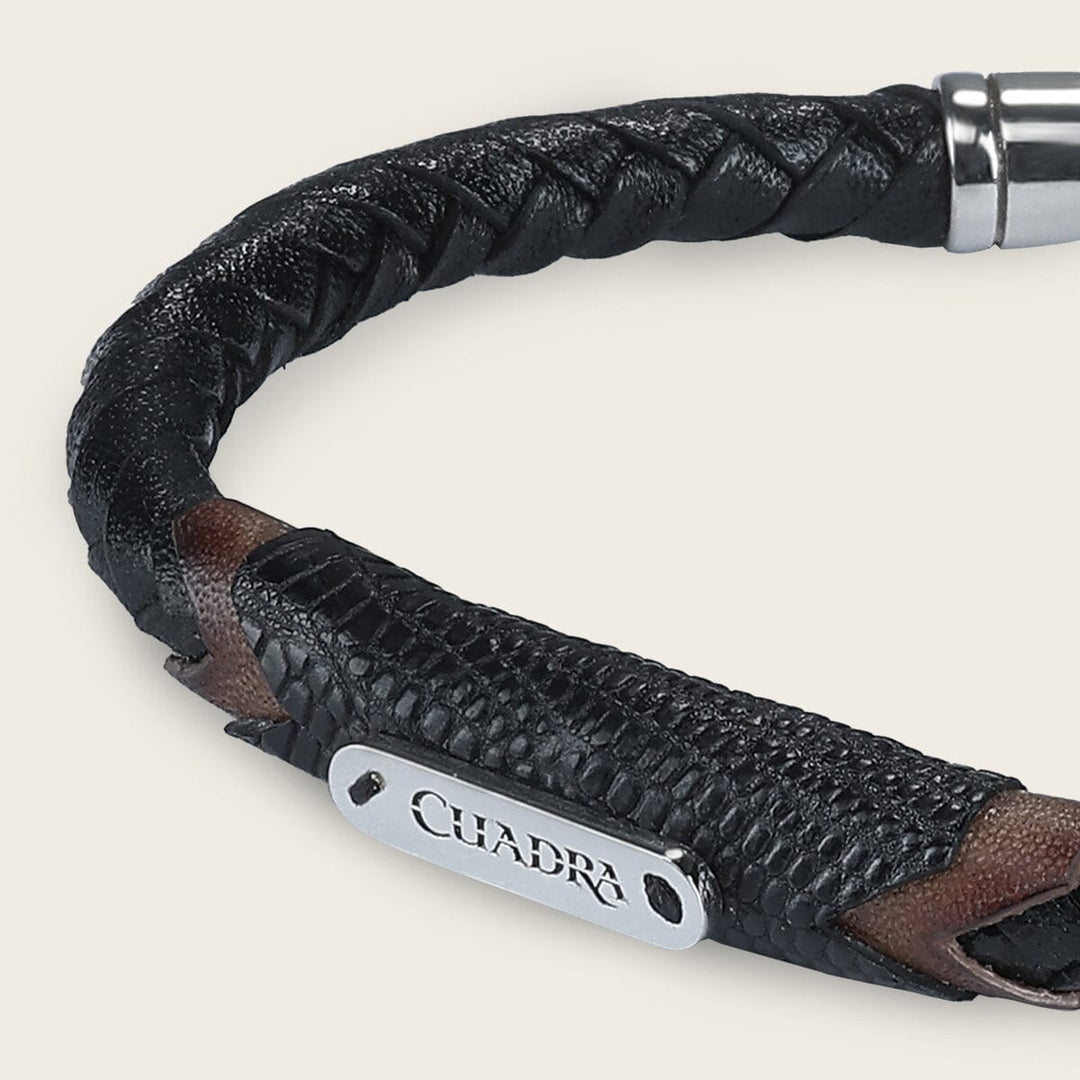 Pulsera para caballero en piel genuina de lizard Joyería 