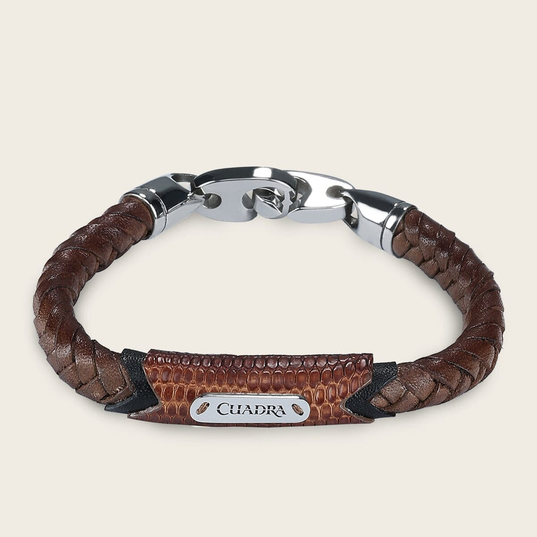 Pulsera para caballero en piel genuina de lizard Joyería 