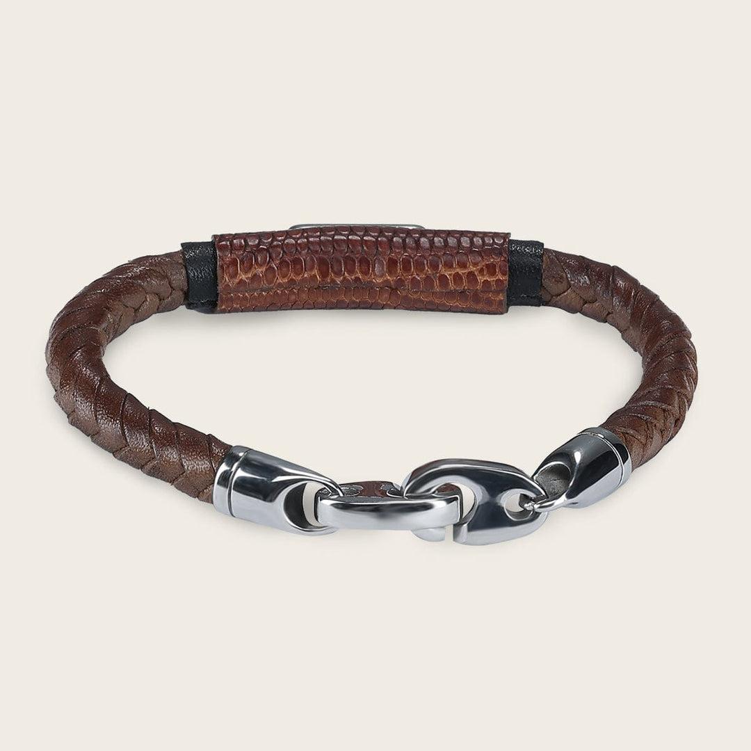 Pulsera para caballero en piel genuina de lizard Joyería 