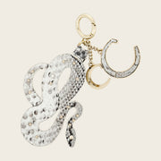 Charm de serpiente en piel genuina de pitón para dama
