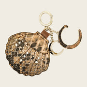Charm de concha en piel genuina de pitón para dama