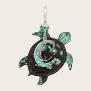 Charm de tortuga en piel genuina de pitón para dama