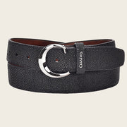 Cinturón casual en piel genuina de mantarraya para caballero Cinturones 