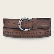 Cinturón casual en piel genuina de venado para caballero Cinturones 