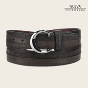 Cinturón casual en piel genuina para caballero